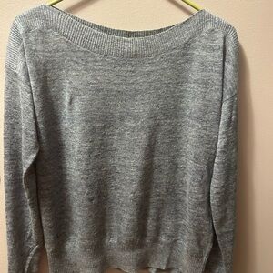 Banana Republic Off-the-Shoulder Gray Sweater